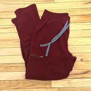 Figs high waist yola burgundy